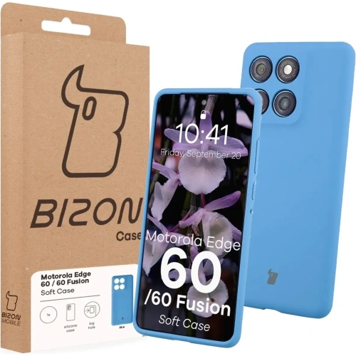 Silikonowe etui Bizon Soft Case do Motorola Edge 60 Fusion / 60 niebieskie