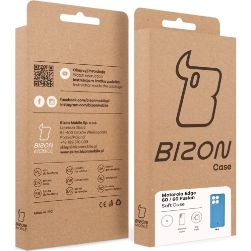 Silikonowe etui Bizon Soft Case do Motorola Edge 60 Fusion / 60 niebieskie