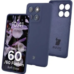 Silikonowe etui Bizon Soft Case do Motorola Edge 60 Fusion / 60 ciemnoniebieskie