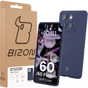 Silikonowe etui Bizon Soft Case do Motorola Edge 60 Fusion / 60 ciemnoniebieskie