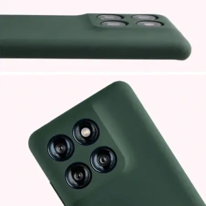 Silikonowe etui Bizon Soft Case do Motorola Edge 60 Fusion / 60 ciemnozielone