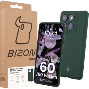 Silikonowe etui Bizon Soft Case do Motorola Edge 60 Fusion / 60 ciemnozielone