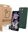 Silikonowe etui Bizon Soft Case do Motorola Edge 60 Fusion / 60 ciemnozielone