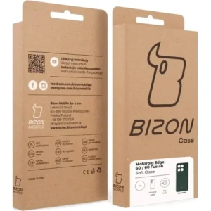Silikonowe etui Bizon Soft Case do Motorola Edge 60 Fusion / 60 ciemnozielone