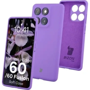 Silikonowe etui Bizon Soft Case do Motorola Edge 60 Fusion / 60 fioletowe
