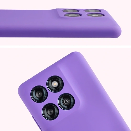 Silikonowe etui Bizon Soft Case do Motorola Edge 60 Fusion / 60 fioletowe