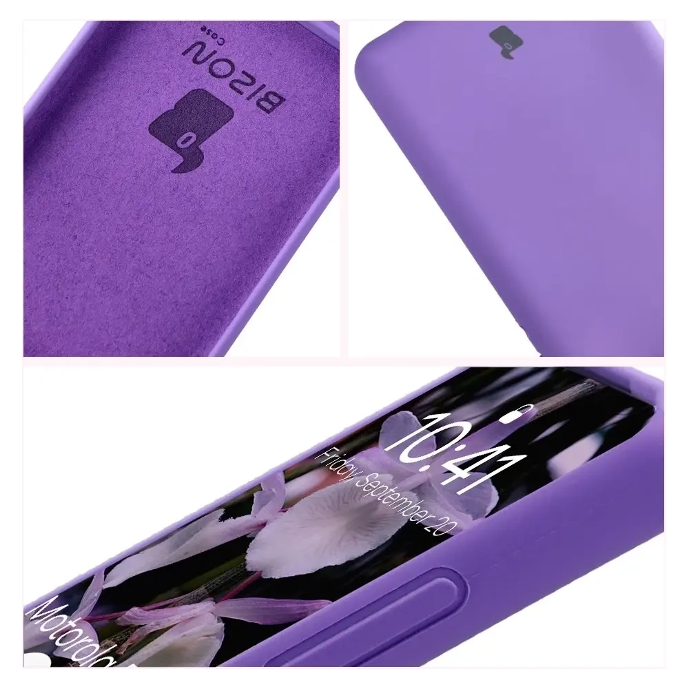Silikonowe etui Bizon Soft Case do Motorola Edge 60 Fusion / 60 fioletowe