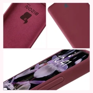 Silikonowe etui Bizon Soft Case do Motorola Edge 60 Fusion / 60 ciemnofioletowe