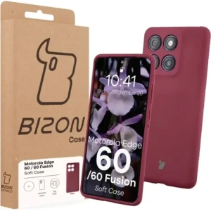 Silikonowe etui Bizon Soft Case do Motorola Edge 60 Fusion / 60 ciemnofioletowe
