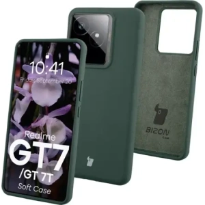 Silikonowe etui Bizon Soft Case do Realme GT 7 / 7T ciemnozielone