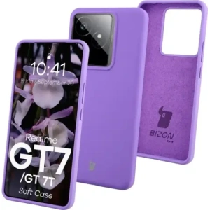 Silikonowe etui Bizon Soft Case do Realme GT 7 / 7T fioletowe
