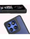 Etui z uchwytem na palec Bizon Case Hybrid Ring do Motorola Edge 60 Pro przydymione z czarną ramką