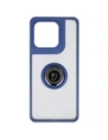 Etui z uchwytem na palec Bizon Case Hybrid Ring do Motorola Edge 60 Pro przydymione z granatową ramką