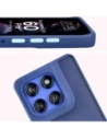 Etui z uchwytem na palec Bizon Case Hybrid Ring do Motorola Edge 60 Pro przydymione z granatową ramką