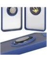 Etui z uchwytem na palec Bizon Case Hybrid Ring do Motorola Edge 60 Pro przydymione z granatową ramką