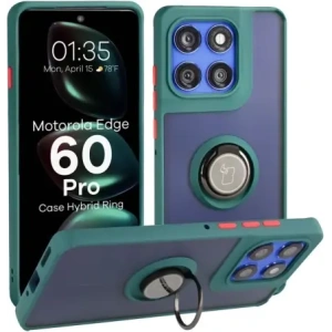 Bizon tokos hibrid gyűrű Motorola Edge 60 Pro füstös sötétzöld kerettel