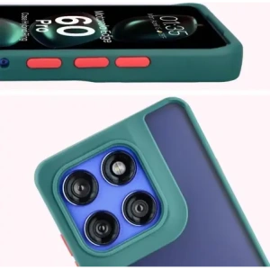 Bizon tokos hibrid gyűrű Motorola Edge 60 Pro füstös sötétzöld kerettel