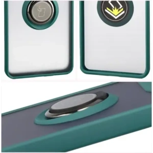 Bizon tokos hibrid gyűrű Motorola Edge 60 Pro füstös sötétzöld kerettel