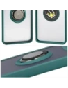Etui z uchwytem na palec Bizon Case Hybrid Ring do Motorola Edge 60 Pro przydymione z ciemnozieloną ramką