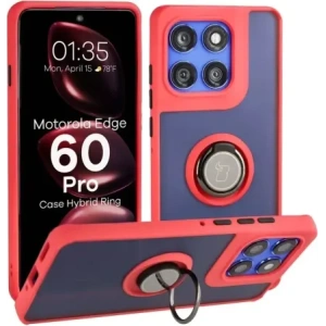 Bizon Eset Hibrid Gyűrű Motorola Edge 60 Pro füstös vörös kerettel