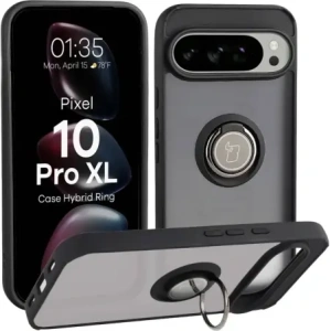 Bizon tok hybrid gyűrű Google Pixel 10 Pro XL füstös fekete kerettel