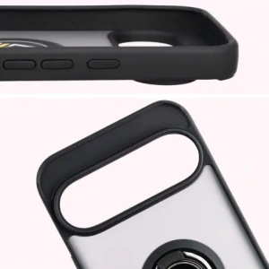 Bizon tok hybrid gyűrű Google Pixel 10 Pro XL füstös fekete kerettel
