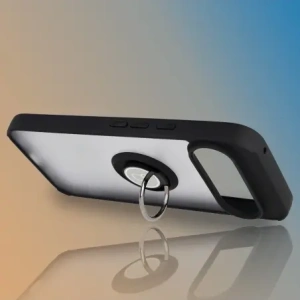 Etui z uchwytem na palec Bizon Case Hybrid Ring do Google Pixel 10 Pro XL przydymione z czarną ramką