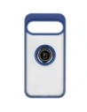 Etui z uchwytem na palec Bizon Case Hybrid Ring do Google Pixel 10 Pro XL przydymione z granatową ramką