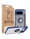 Etui z uchwytem na palec Bizon Case Hybrid Ring do Google Pixel 10 Pro XL przydymione z granatową ramką
