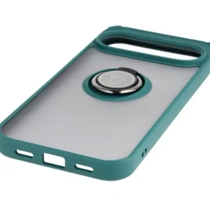 Bizon tok hibrid gyűrű Google Pixel 10 Pro XL füstös sötétzöld kerettel