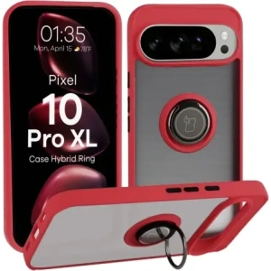Bizon Eset Hibrid Gyűrű Google Pixel 10 Pro XL füstös vörös kerettel