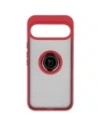 Etui z uchwytem na palec Bizon Case Hybrid Ring do Google Pixel 10 Pro XL przydymione z czerwoną ramką