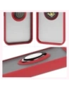 Etui z uchwytem na palec Bizon Case Hybrid Ring do Google Pixel 10 Pro XL przydymione z czerwoną ramką
