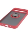 Etui z uchwytem na palec Bizon Case Hybrid Ring do Google Pixel 10 Pro XL przydymione z czerwoną ramką