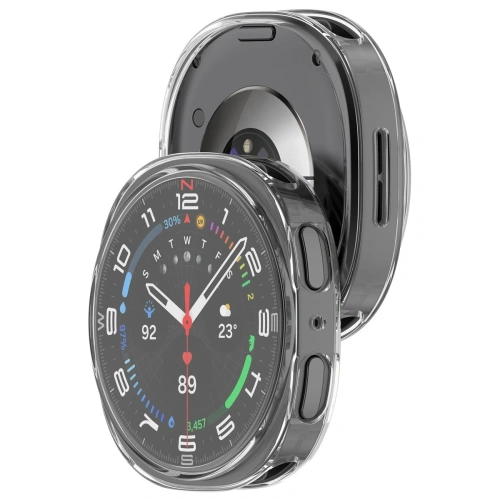 Etui z osłoną ekranu Bizon Case Watch Felipe do Samsung Galaxy Watch 8 44mm przezroczyste