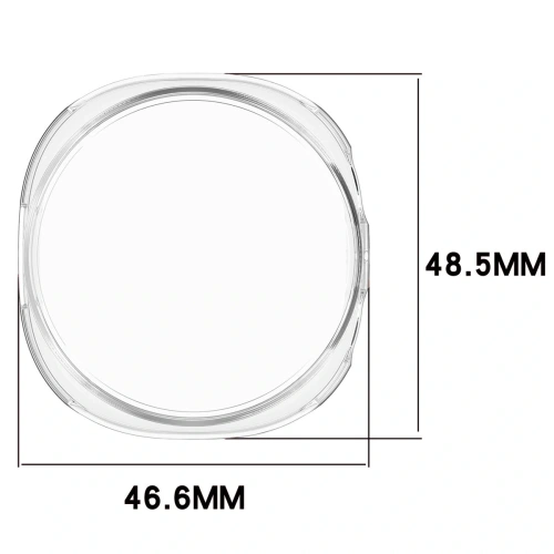 Etui z osłoną ekranu Bizon Case Watch Felipe do Samsung Galaxy Watch 8 44mm przezroczyste