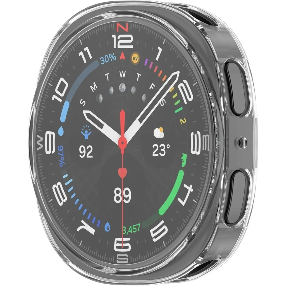 Etui z osłoną ekranu Bizon Case Watch Felipe do Samsung Galaxy Watch 8 44mm przezroczyste