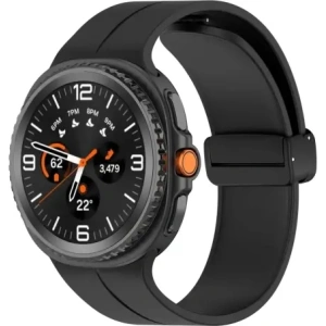 Bizon pántos óra szilikon Samsung Galaxy Watch 8 40mm / 44mm / 8 Classic 46mm fekete