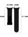 Silikonowy pasek Bizon Strap Watch Silicone L do Samsung Galaxy Watch 8 40mm / 44mm / 8 Classic 46mm czarny