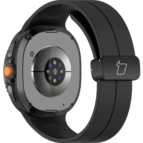 Silikonowy pasek Bizon Strap Watch Silicone L do Samsung Galaxy Watch 8 40mm / 44mm / 8 Classic 46mm czarny