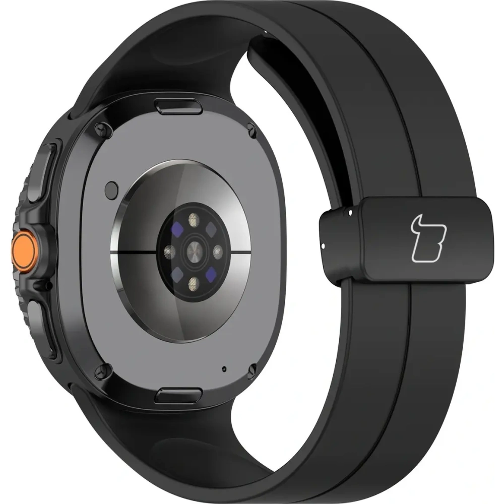 Silikonowy pasek Bizon Strap Watch Silicone L do Samsung Galaxy Watch 8 40mm / 44mm / 8 Classic 46mm czarny