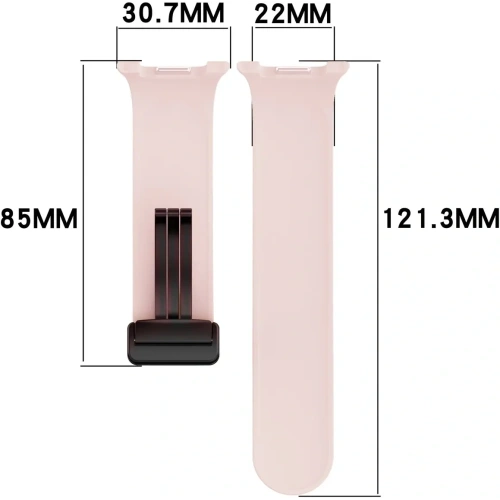 Silikonowy pasek Bizon Strap Watch Silicone L do Samsung Galaxy Watch 8 40mm / 44mm / 8 Classic 46mm różowy