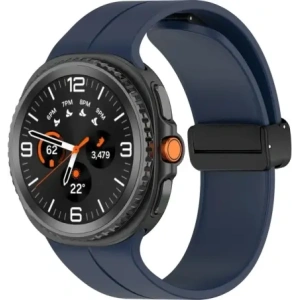 Bizon pántos óra szilikonból Samsung Galaxy Watch 8 40mm / 44mm / 8 Classic 46mm sötétkék