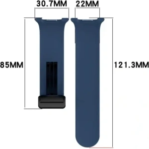 Bizon pántos óra szilikonból Samsung Galaxy Watch 8 40mm / 44mm / 8 Classic 46mm sötétkék