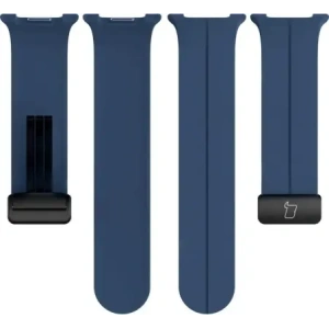 Bizon Strap Uhr Silikon L Samsung Galaxy Watch 8 40mm / 44mm / 8 Classic 46mm Marineblau