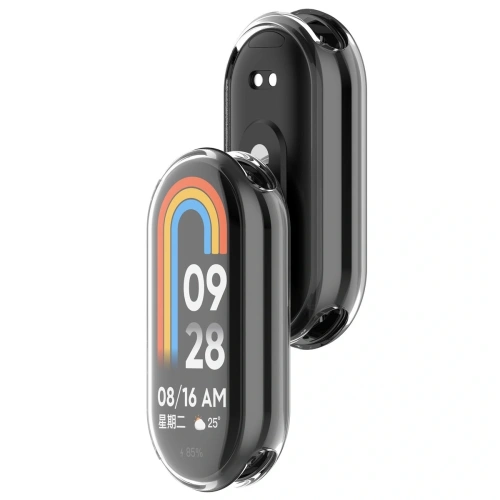 Etui z osłoną ekranu Bizon Case Watch Felipe do Xiaomi Smart Band 10 przezroczyste