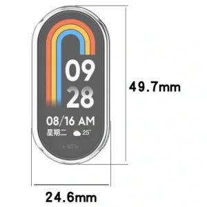 Etui z osłoną ekranu Bizon Case Watch Felipe do Xiaomi Smart Band 10 przezroczyste