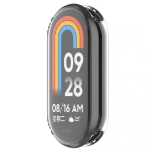 Etui z osłoną ekranu Bizon Case Watch Felipe do Xiaomi Smart Band 10 przezroczyste