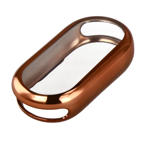 Etui z osłoną ekranu Bizon Case Watch Felipe do Xiaomi Smart Band 10 różowozłote