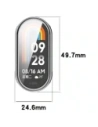 Etui z osłoną ekranu Bizon Case Watch Felipe do Xiaomi Smart Band 10 srebrne